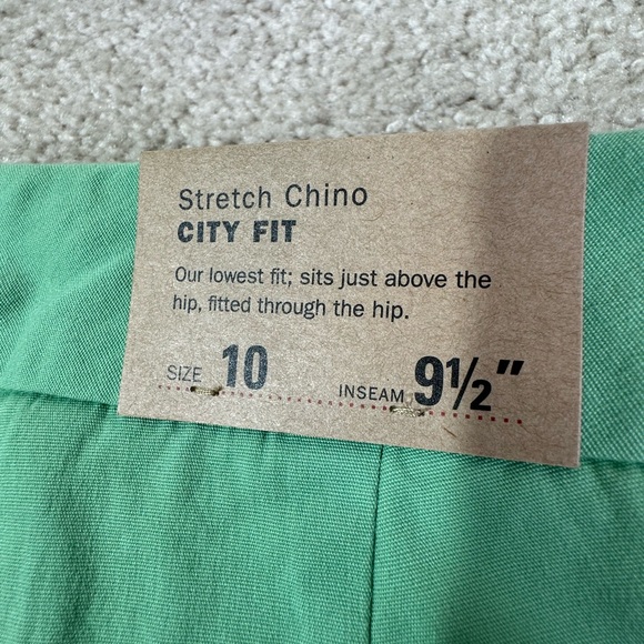 J Crew Women’s 10 Green Bermuda City Fit Stretch Chino Shorts 9.5” Frankie - Picture 6 of 7